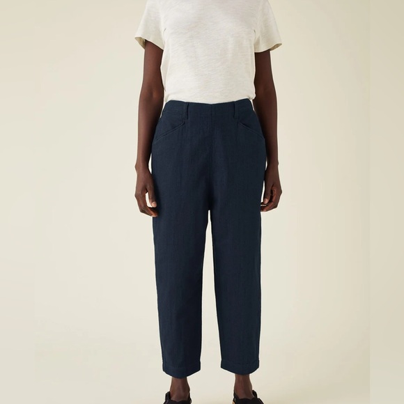 TOAST UK Alix Indigo Twill Trousers - Picture 2 of 15